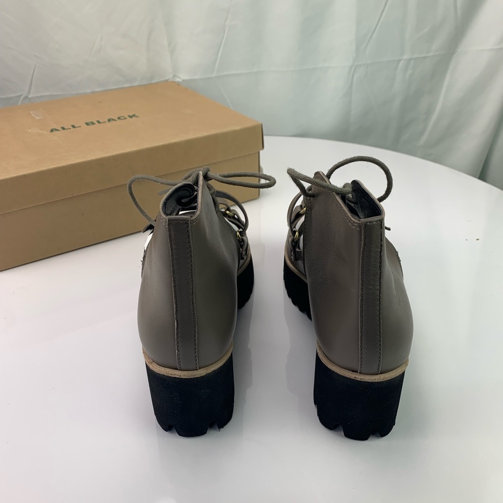 All Black Flatform multiband sandals - Picture 8 of 9